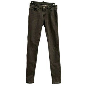 Levi's 710 Super Skinny Black Denim Jeans Women's Size 28